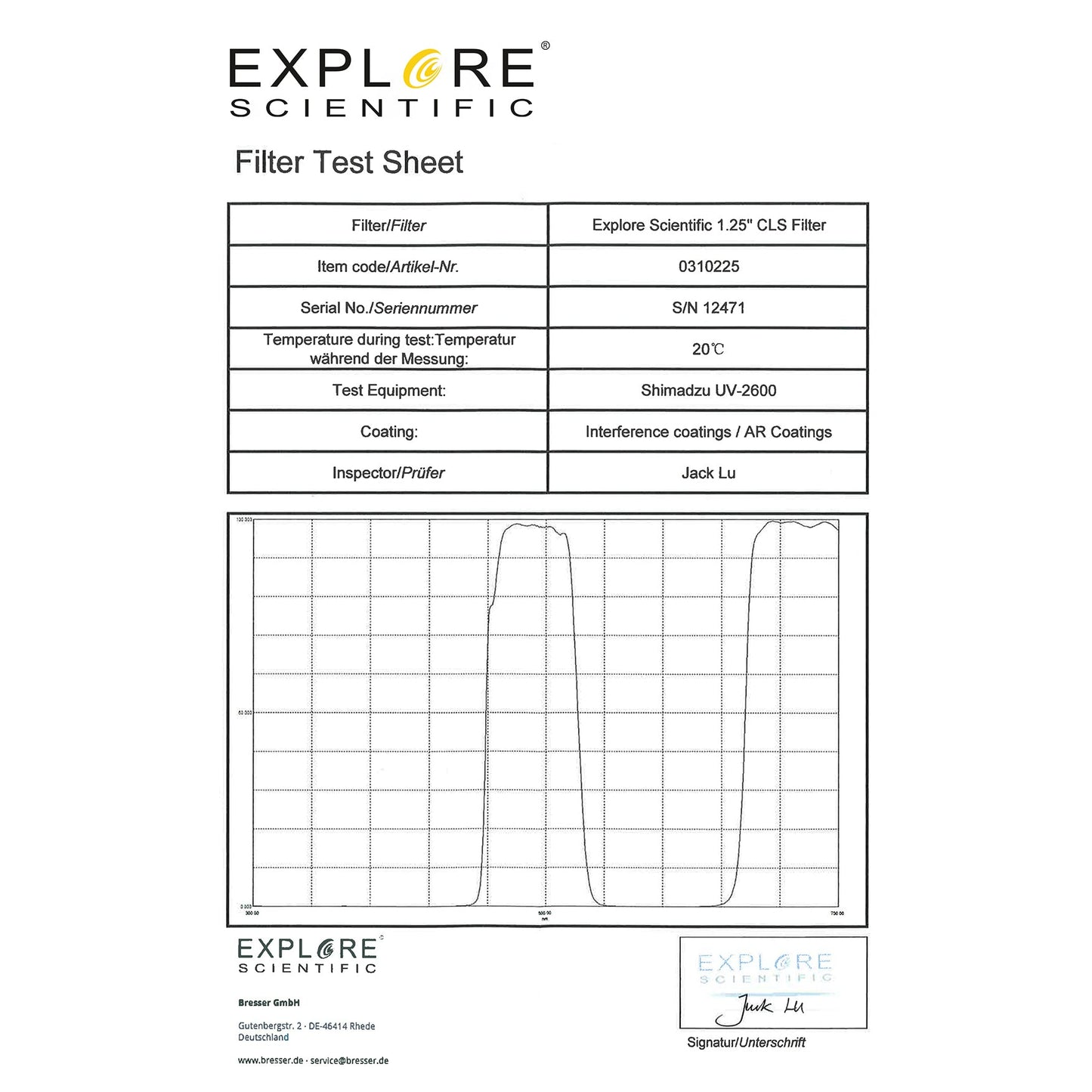 Filtras Niebuloms CLS 1,25’’ - Explore Scientific