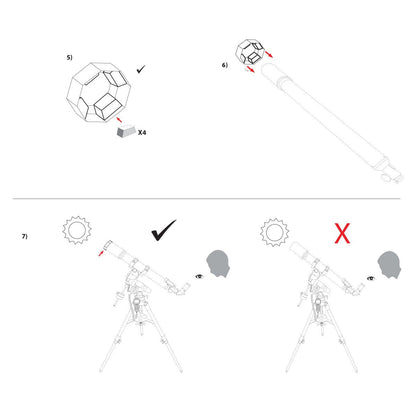 Solar Filter Sun Catcher for Telescopes (Diameter 110-130mm) - Explore Scientific