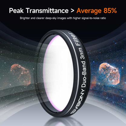 Filtre Duo-Bande H-Alpha & OIII 3nm pour l’Astrophotographie - SVBONY