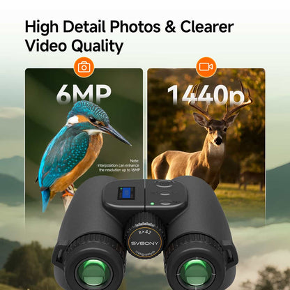 Jumelles Numériques SA208 8x42 avec Photo/Vidéo, Écran LCD et Verre ED - Svbony