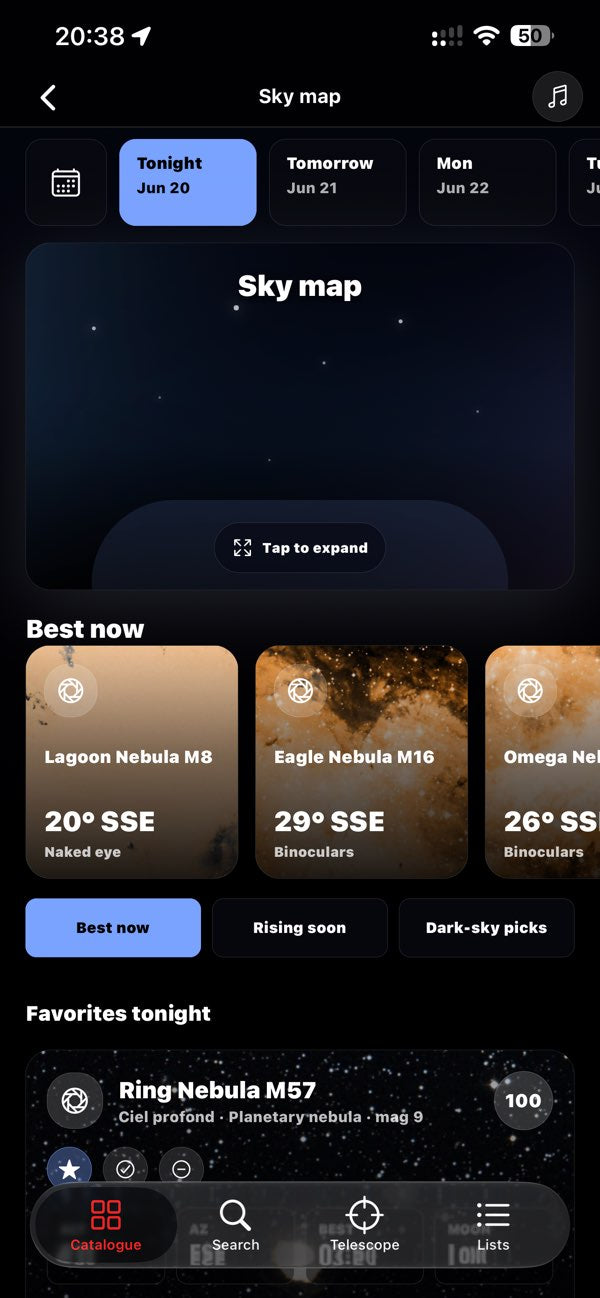 Capture d'écran 2 de l'application Astronomy